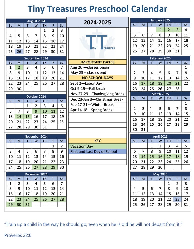 Calendar Redeemer Lutheran School